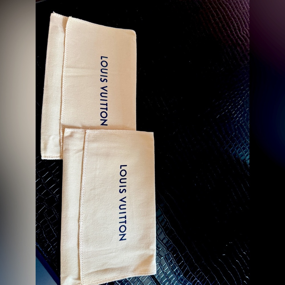 Louis Vuitton Beige Pouches/dust bags for wallets or passport covers